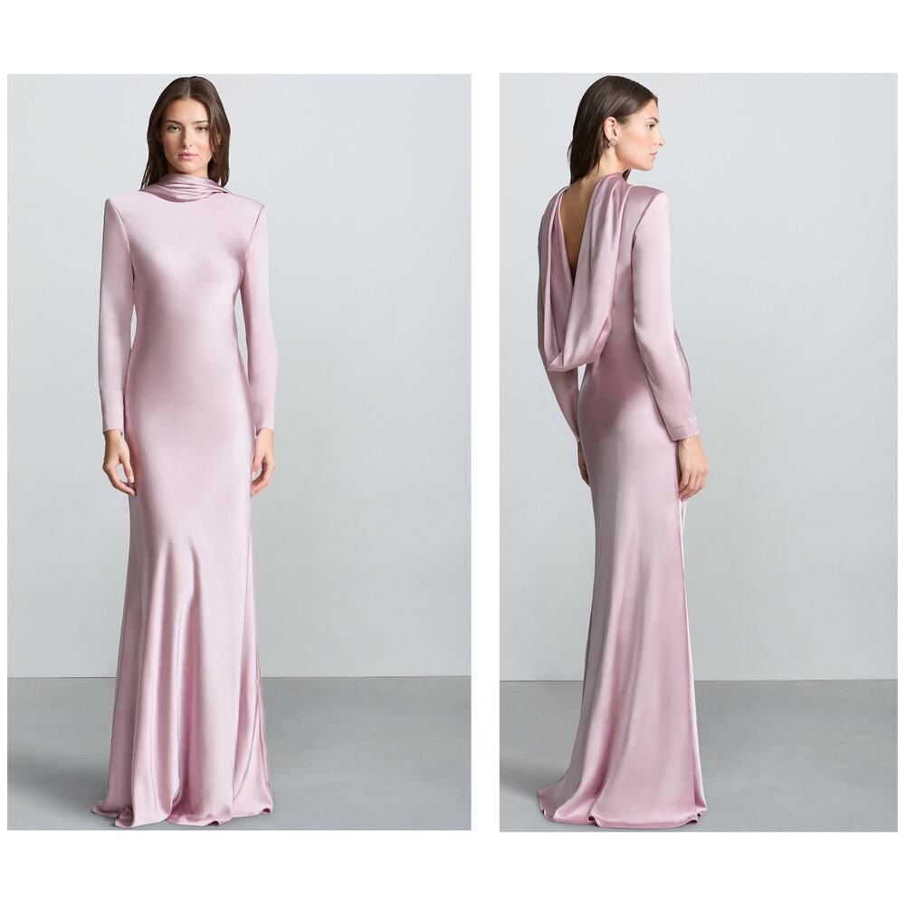 Et Ochs Allegra Gown Draped Low Back Formal Party Wedding Guest Evening Prom 10